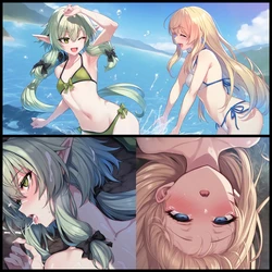 [qr] Rape of the Priestess & Elf Archer (Goblin Slayer) [AI Generated]