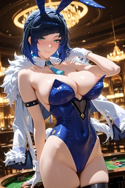 [Rankabee] Yelan (Genshin Impact) - Casino Bunny (Patreon) [AI Generated]