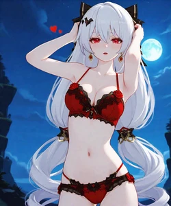 月下の誓い, Lunar Vow： Crimson Love [AI Generated]