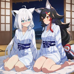 [Noi]  旅館で犯されるフブキ&ミオ [AI Generated]