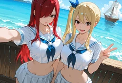 Stable Skynet - Fairy Tail - Erza Lucy 310p [AI Generated]