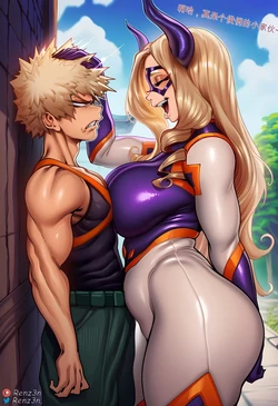 [RENZEN] Mt. Lady x Bakugo (My Hero Academia) [AI Generated]（闲的没事干AI翻译）