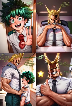 [RENZEN] Special Training with All Might DNA merging [AI Generated]（闲的没事干AI翻译）