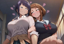 Patreon - SweetAi - Uraraka x Kyoka Jiro x Midoriya [AI GENERATED]