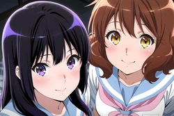 [ホシナ/ほしな] 黄前久美子＆高坂麗奈 ハーレムエッチ [AI Generated]