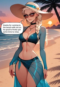 Elsa - beach trip (Sr_doops) [AI Generated]