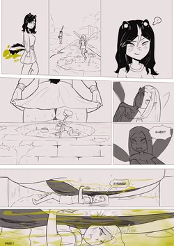 [arejay] Skunkgirl farting on woodland fairy (+scat version)