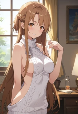 Moke P@treon Asuna Love Sex (Virgin Killer Sweater)  アスナ イチャラブエッチ (例のセーター) 176Pics (Patreon) [AI Generated]