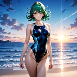 (Patreon - WaifuRain) Tatsumaki Tentacles Opening Gallery - AI Generated
