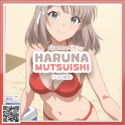 [Pixiv] Haruna Mutsuishi // 六石 陽菜 Bikini ver. | CUE! [AI Generated]