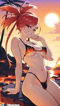 [WienerGens] Flannery heats things up (Pokemon) [AI Generated]