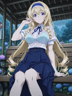 [Kurohime] セシリア・オルコット（雨のバス停）[AI Generated]