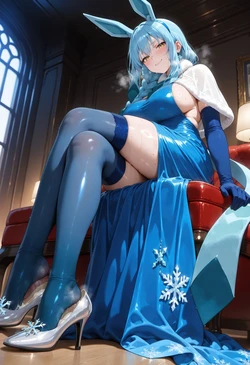 [LewdCreationAI] Rimuru Tempest Glaceon Cosplay Foot Focused (Patreon) [AI Generated]