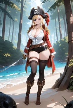 [LewdCreationAI] Lucy Heartfilia Pirate | Fairy Tail REQUEST [68] (Patreon) [AI Generated]