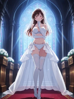 [Kurohime] 水原千鶴（ウェディングビキニ）[AI Generated]
