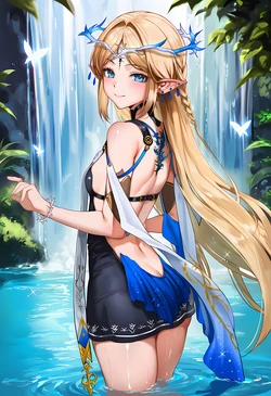 [Elizasrain]Cartethyia x Rover (BWC)-Waterfall[AI GENERATED]