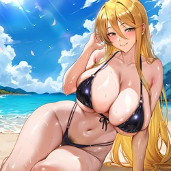 [Elizasrain]Marikawa Shizuka x BBC - Beach[AI GENERATED]