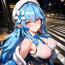 [Elizasrain]Yukihana Lamy x BWC GB - Scramble Crosswalk[AI GENERATED]