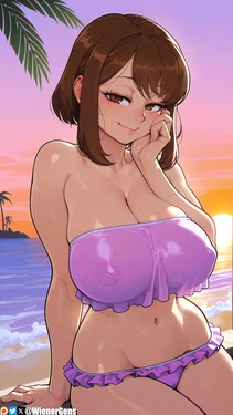 [WienerGens] Uraraka shows you a majestic view at sunset (My Hero Academia) [AI Generated]