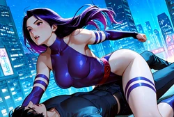 Psylocke vs Shuma Gorath (with reality stone) [AI Generated]