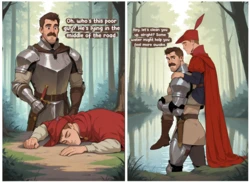 [Mirenac] Knight Daddy Anderson and Prince Phillip Comic [AI Generated]