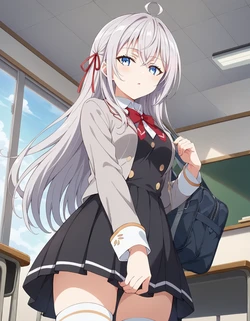 Alya-san is made to run around the schoolyard stark naked for forgetting her homework. [AI Generated]