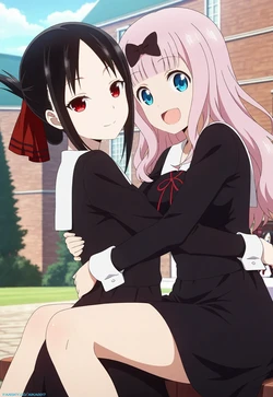 [AIKa0017] - 四宮かぐや & 藤原千花 [AI Generated]