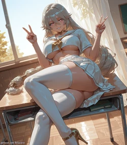 Patreon - Velurieve -  Alexandrina Sebastiane - White Serafuku [AI GENERATED]