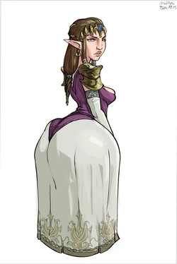[muffynbunarts] what if Zelda had a gigantic dumptruck ass? 😋 (The Legend of Zelda)