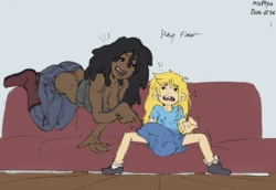 [muffynbunarts] finn x marceline and bubblegum (Adventure Time)