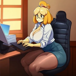Nyxara027 The best secretary - Isabelle (Animal Crossing) [AI Generated]