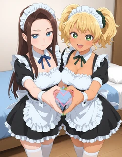 [langust022] Ijichi Kotoko+Amane Kei(maid) otagal 20P [AI Generated]