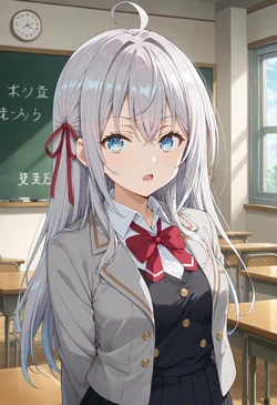 Alya-san is made to participate in PE in just her underwear after forgetting her gym clothes. [AI Generated]