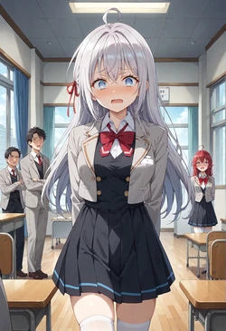 Alya-san acting all smug and cocky during the physical measurements. [AI Generated]