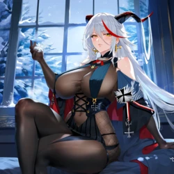 [SunGodManGa] Aegir Azur Lane 236p [Ai Generated]