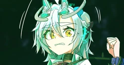 [hikigaeru] 【Skeb絵】アメスク馬之助ちゃんVS蔓植物・差分