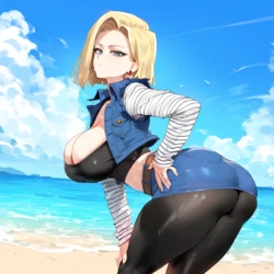 [SunGodManGa] Android 18 Dragon Ball 365p [Ai Generated]