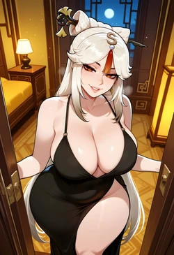 DreamcoreArt - Set 1531 - Ningguang BWC (Patreon) (AI Generated)