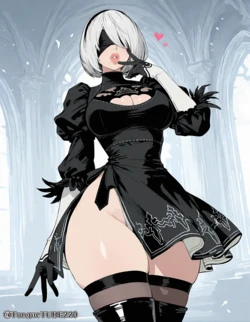 [tonguetube220] 2B [AI Generated]