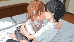 [Yanai-Hide(柳井R)] Misaka Mikoto Ｘ Kamijou Touma (A Certain Scientific Railgun) [AI Generated]