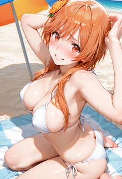 [AI Generated] 水着デート【前編】橘 万里花 (ニセコイ)