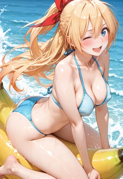 [AI Generated] 水着デート【前編】桐崎 千棘 (ニセコイ)