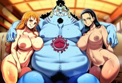 Noberu - Nami & Robin welcome Jimbe into the crew (Patreon) [AI Generated]