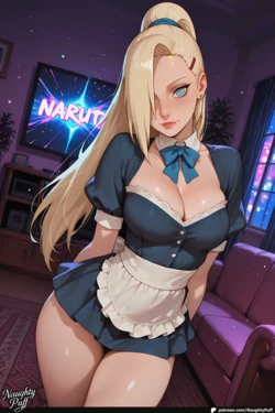 [NAUGHTYPUFF] {FULL+QUALITY} Ino Yamanaka "Your Personal Maid Service" (Naruto) [AI Generated]