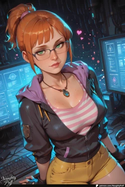 [NAUGHTYPUFF]{FULL+QUALITY} Barbara Gordon "Your Personal Tech Support" (Batman DC Comics) [AI Generated]