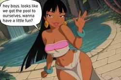 Chel threesome: the road to El Dorado [AI Generated]