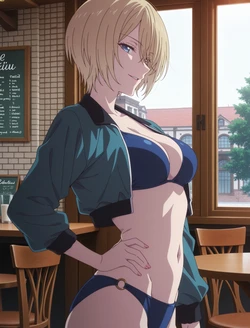 [artkaguya] Akane Hououji | 鳳凰寺紅葉 | Goddess Café Terrace | 女神のカフェテラス 28p [AI Generated]