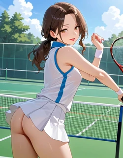 The art of tennis  ai generated
