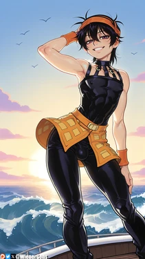[WienerGens] Narancia Ghirga shows you his lil' bomber (Jojo's Bizarre Adventure) [AI Generated]