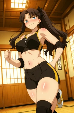 [Kotris] Rin Tohsaka - Battle🖤🖤[AI Generated]